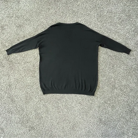 Lulu's Classic Black Knit Sweater Dress Size M/L - Picture 5 of 10